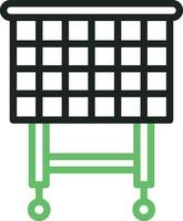 Trolley icon vector image. Suitable for mobile apps, web apps and print media.