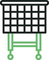 Trolley icon vector image. Suitable for mobile apps, web apps and print media.