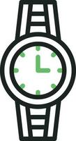 Wristwatch icon vector image. Suitable for mobile apps, web apps and print media.