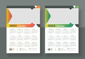 Modern wall calendar design 2024. Print Ready One Page wall calendar template design for 2024. Minimalist style calendar. Week starts on Sunday vector