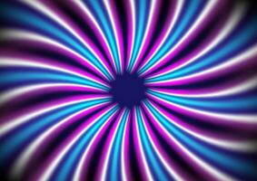 Abstract swirling radial pattern background of pink, blue and white stripes. Helix sunburst vector background