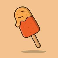 The Illustration of Orange Ice Cream vector