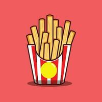 The Illustration of French Fries vector