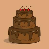 The Illustration of Choco Cake vector