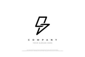 Simple Flash Bolt Logo Design Vector