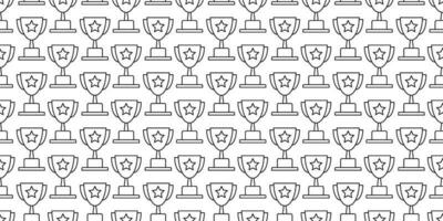 black line trophy seamless pattern vector