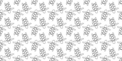 outline turtles seamless pattern vector