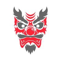 tradicional tengu máscara icono vector