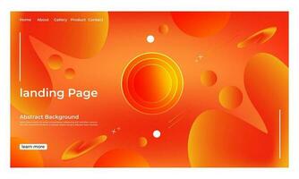 Abstract landing page modern stylish minimal background waves colorful gradient curved shape vector