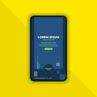 Geometric Background Design for Mobile Landing Page vector