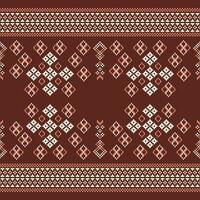 Ethnic Ikat fabric pattern geometric style.African Ikat embroidery Ethnic oriental pattern brown background. Abstract,vector,illustration.Texture,clothing,frame,decoration,carpet,motif. vector