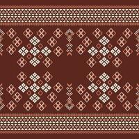 Ethnic Ikat fabric pattern geometric style.African Ikat embroidery Ethnic oriental pattern brown background. Abstract,vector,illustration.Texture,clothing,frame,decoration,carpet,motif. vector