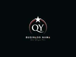 Premium Royal Star Qy Logo Vector, Unique Circle QY Logo Letter Vector Image