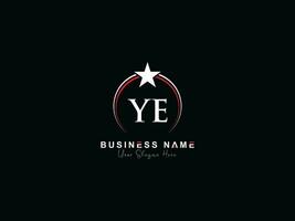 Monogram Circle Ye Royal Logo, Unique Star YE Logo Letter Vector