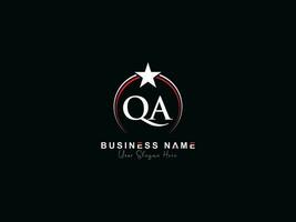 Premium Royal Star Qa Logo Vector, Unique Circle QA Logo Letter Vector Image