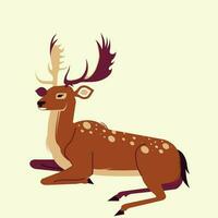 illustrations of animals deers in the world for children's education vector