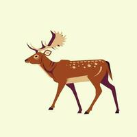 illustrations of animals deers in the world for children's education vector