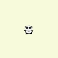 cute and adorable panda icon and logo vector illustration