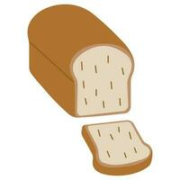 Bread single cute illustration vector