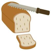 Bread single cute vector