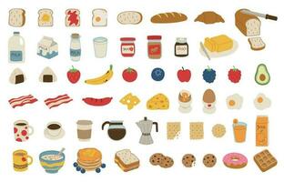 Breakfast collection vector illustration