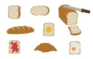 Bread cute on a white background, vector illustration