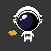 linda astronauta ilustración diseños con muchos estilos en exterior espacio vector