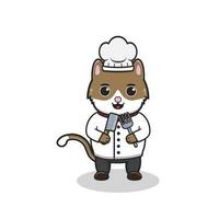 illustration of a cat with uniforms of various professions vector