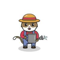 illustration of a cat with uniforms of various professions vector