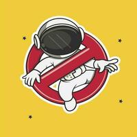 cute astronaut illustration designs with many styles in outer space vector