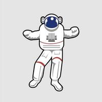 cute astronaut illustration designs with many styles in outer space vector