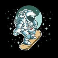 cute astronaut illustration designs with many styles in outer space vector