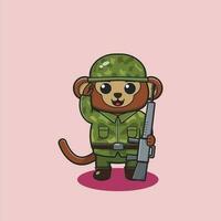 illustration of a monkey with uniforms of various professions vector