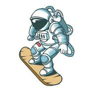 cute astronaut illustration designs with many styles in outer space vector