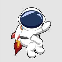 linda astronauta ilustración diseños con muchos estilos en exterior espacio vector