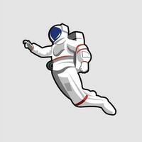 cute astronaut illustration designs with many styles in outer space vector