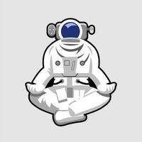 cute astronaut illustration designs with many styles in outer space vector