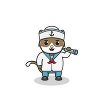 illustration of a cat with uniforms of various professions vector