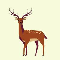 illustrations of animals deers in the world for children's education vector