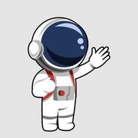 cute astronaut illustration designs with many styles in outer space vector