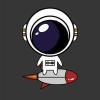 cute astronaut illustration designs with many styles in outer space vector