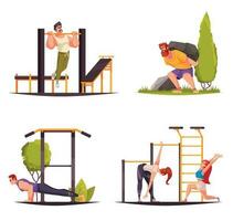 Outdoor Sport Composition Set vector