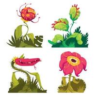 Carnivorous Monster Plant vector