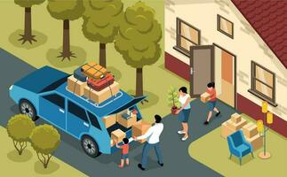 Family Moving Illustration vector