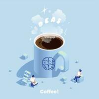 Coffee Cup Productivity Composition vector