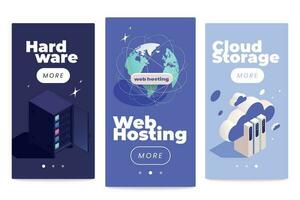 Web Hardware Mobile Banners vector