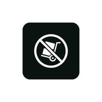 Do not use trolley packaging mark icon symbol vector