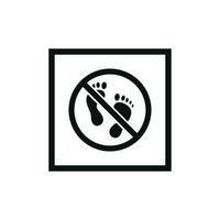 Do not step packaging mark icon symbol vector