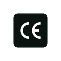 CE mark packaging icon symbol vector