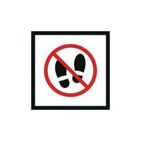 Do not step packaging mark icon symbol vector